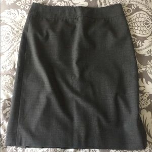 Ann Taylor Grey Skirt with Kick Pleat Size 8
